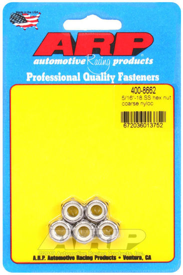 Bilde av 5/16-18 SS coarse nyloc hex nut kit