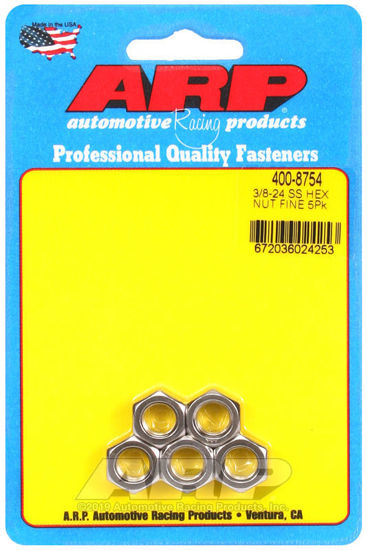 Bilde av 3/8-24 SS fine hex nut kit