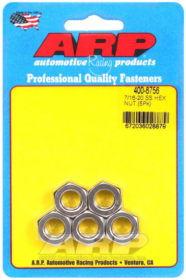 Bilde av 7/16-20 SS fine hex nut kit