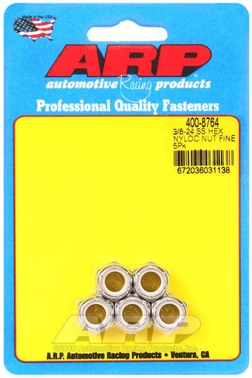 Bilde av 3/8-24 SS fine nyloc hex nut kit