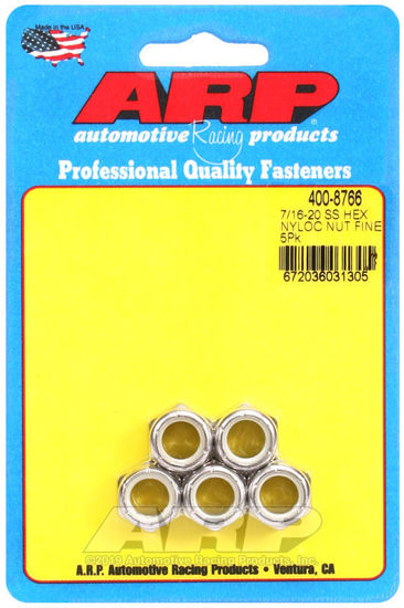 Bilde av 7/16-20 SS fine hex nut kit