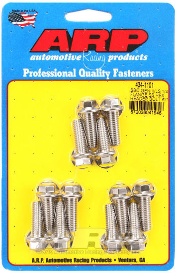 Bilde av SBC/GENIII LS 1/4 flange SS hex header bolt kit