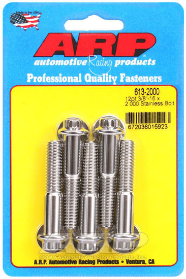 Bilde av 3/8-16 x 2.000 12pt SS bolts