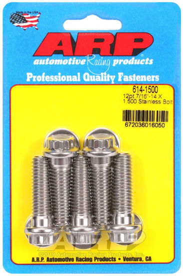 Bilde av 7/16-14 X 1.500 12pt 1/2 wrenching SS bolts