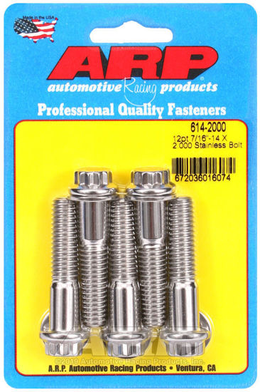 Bilde av 7/16-14 X 2.000 12pt 1/2 wrenching SS bolts