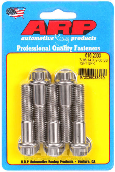 Bilde av 7/16-14 X 2.000 12pt SS bolts