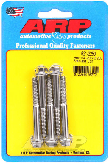 Bilde av 1/4-20 x 2.250 hex SS bolts