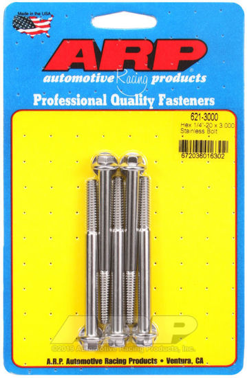 Bilde av 1/4-20 x 3.000 hex SS bolts