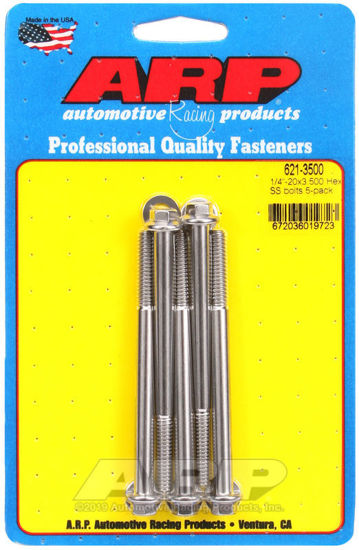 Bilde av 1/4-20 x 3.500 hex SS bolts