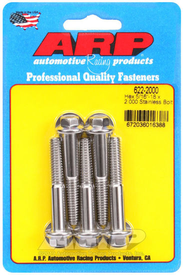 Bilde av 5/16-18 x 2.000 hex SS bolts