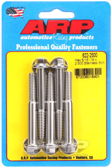 Bilde av 5/16-18 x 2.500 hex SS bolts