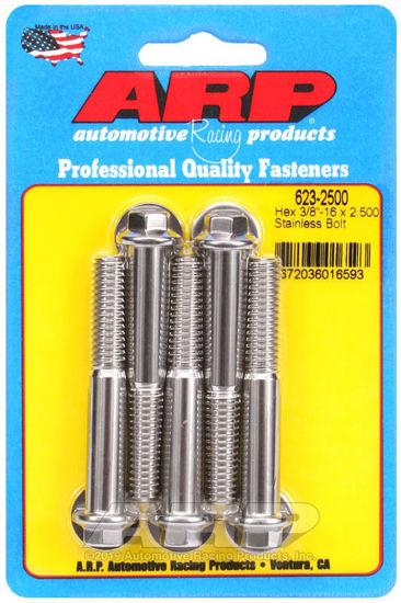 Bilde av 3/8-16 x 2.500 hex SS bolts