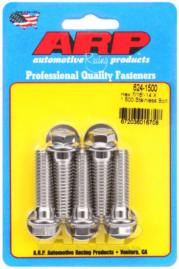 Bilde av 7/16-14 X 1.500 hex 1/2 wrenching SS bolts