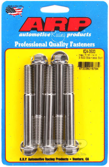 Bilde av 7/16-14 X 3.500 hex 1/2 wrenching SS bolts