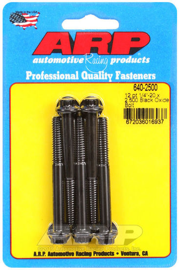 Bilde av 1/4-20 x 2.500 12pt black oxide bolts