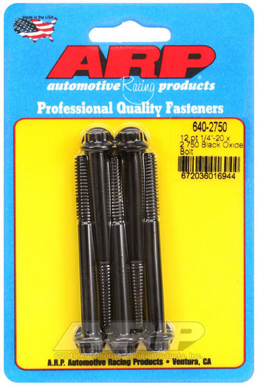 Bilde av 1/4-20 x 2.750 12pt black oxide bolts