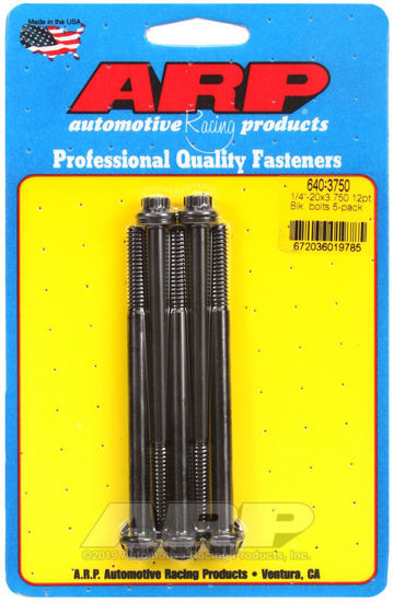 Bilde av 1/4-20 x 3.750 12pt black oxide bolts