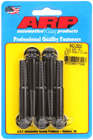 Bilde av 3/8-16 x 2.500 12pt black oxide bolts