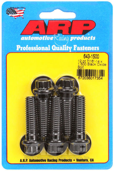 Bilde av 7/16-14 x 1.500 12pt black oxide bolts