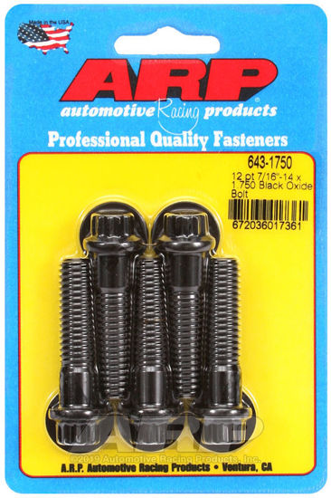 Bilde av 7/16-14 x 1.750 12pt black oxide bolts