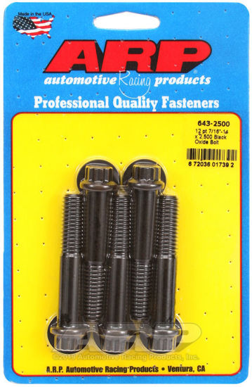 Bilde av 7/16-14 x 2.500 12pt black oxide bolts