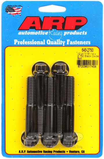 Bilde av 7/16-14 x 2.750 12pt black oxide bolts