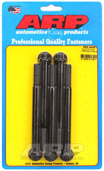 Bilde av 7/16-14 x 5.000 12pt black oxide bolts