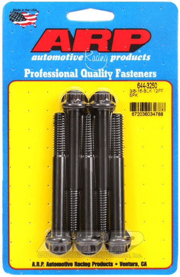 Bilde av 3/8-16 x 3.250 12pt 7/16 wrenching black oxide bolts