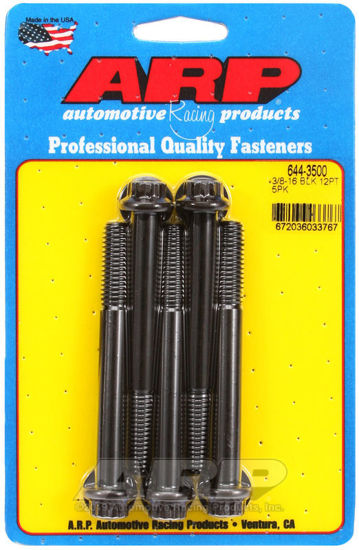 Bilde av 3/8-16 x 3.500 12pt 7/16 wrenching black oxide bolts