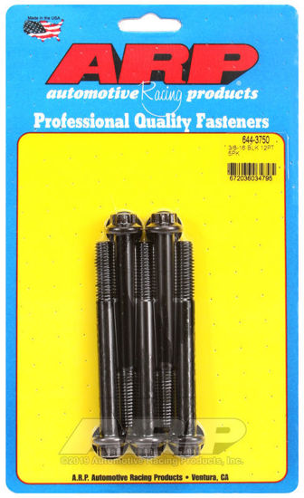 Bilde av 3/8-16 x 3.750 12pt 7/16 wrenching black oxide bolts