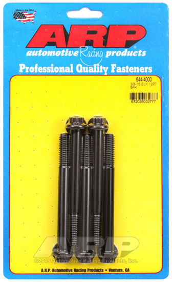 Bilde av 3/8-16 x 4.000 12pt 7/16 wrenching black oxide bolts