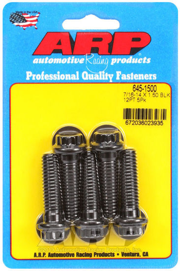 Bilde av 7/16-14 X 1.500 12pt 1/2 wrenching black oxide bolts