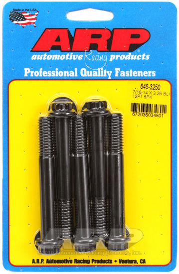 Bilde av 7/16-14 X 3.250 12pt 1/2 wrenching black oxide bolts