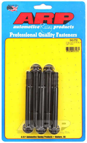 Bilde av 7/16-14 X 3.750 12pt 1/2 wrenching black oxide bolts