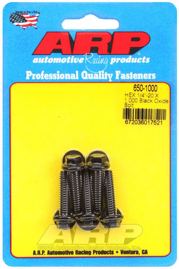 Bilde av 1/4-20 X 1.000 hex black oxide bolts