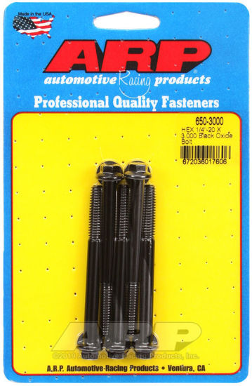 Bilde av 1/4-20 X 3.000 hex black oxide bolts