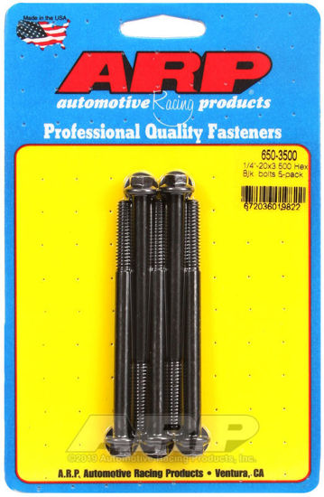 Bilde av 1/4-20 X 3.500 hex black oxide bolts