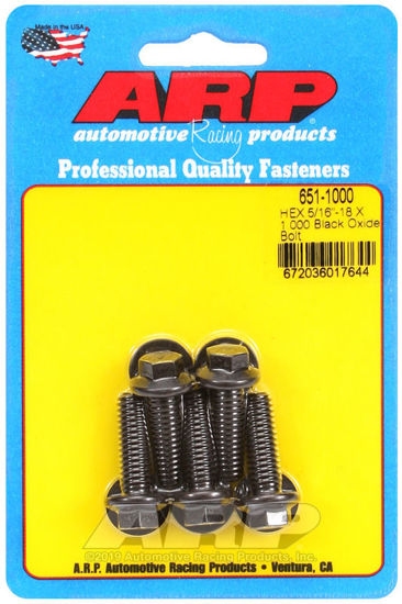 Bilde av 5/16-18 X 1.000 hex black oxide bolts