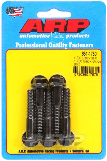 Bilde av 5/16-18 X 1.750 hex black oxide bolts