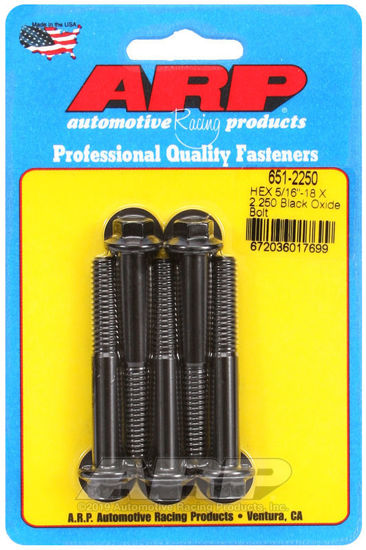 Bilde av 5/16-18 X 2.250 hex black oxide bolts