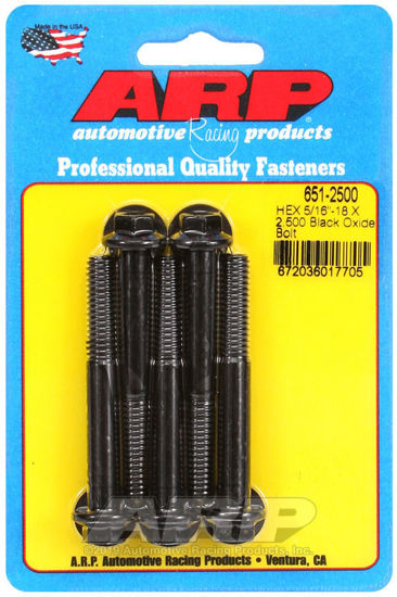 Bilde av 5/16-18 X 2.500 hex black oxide bolts