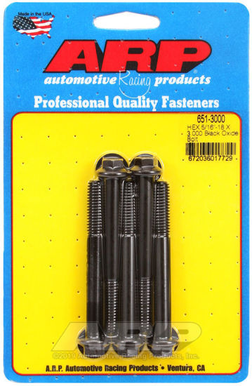 Bilde av 5/16-18 X 3.000 hex black oxide bolts