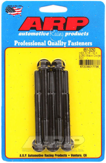 Bilde av 5/16-18 X 3.250 hex black oxide bolts