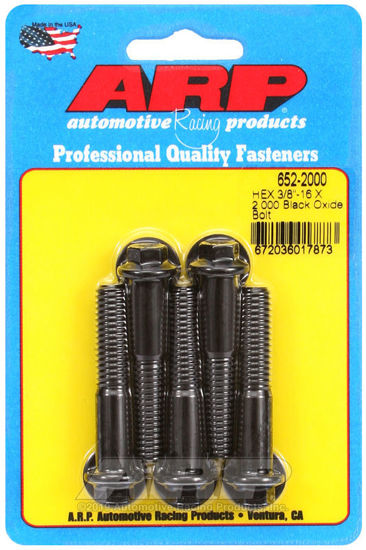 Bilde av 3/8-16 X 2.000 hex black oxide bolts