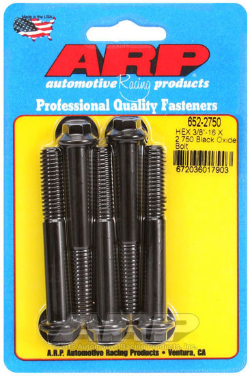 Bilde av 3/8-16 X 2.750 hex black oxide bolts