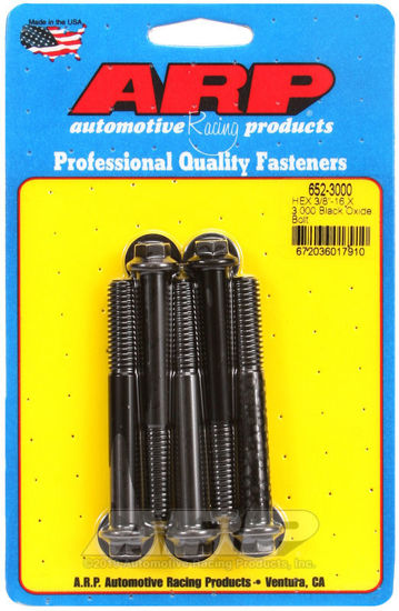 Bilde av 3/8-16 X 3.000 hex black oxide bolts