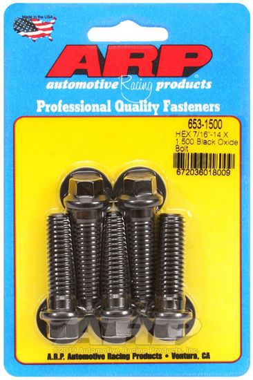 Bilde av 7/16-14 X 1.500 hex black oxide bolts