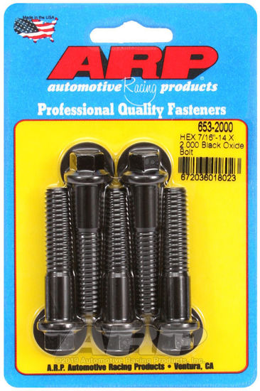 Bilde av 7/16-14 X 2.000 hex black oxide bolts