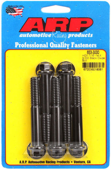 Bilde av 7/16-14 X 3.000 hex black oxide bolts