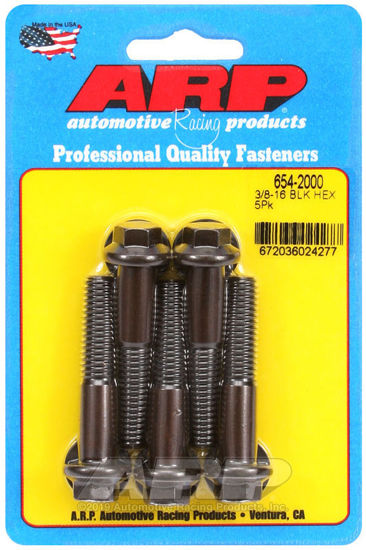 Bilde av 3/8-16 x 2.000 hex 7/16 wrenching black oxide bolts